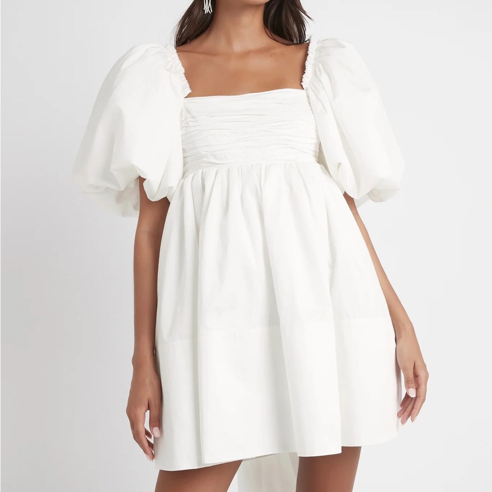 Aje casabianca puffsleeve dress